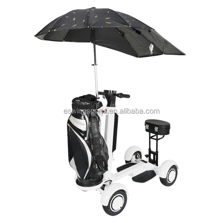 عربات جولف قابلة للطي سكوتر كهربائي 4 عجلات عربة جولف كهربائية مع حامل حقيبة جولف