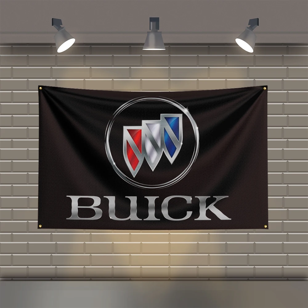 3x5 Ft B-Buicks Racing  Flag Polyester Printed Cars Flags for Room Garage Decor