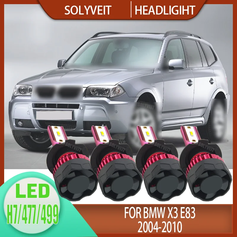 

Long Lifespan 499/477/H7 Car Headlight LED Combo Over 60,000hrs Kit Waterproof For BMW X3 E83 2004 2005 2006 2007 2008 2009 2010