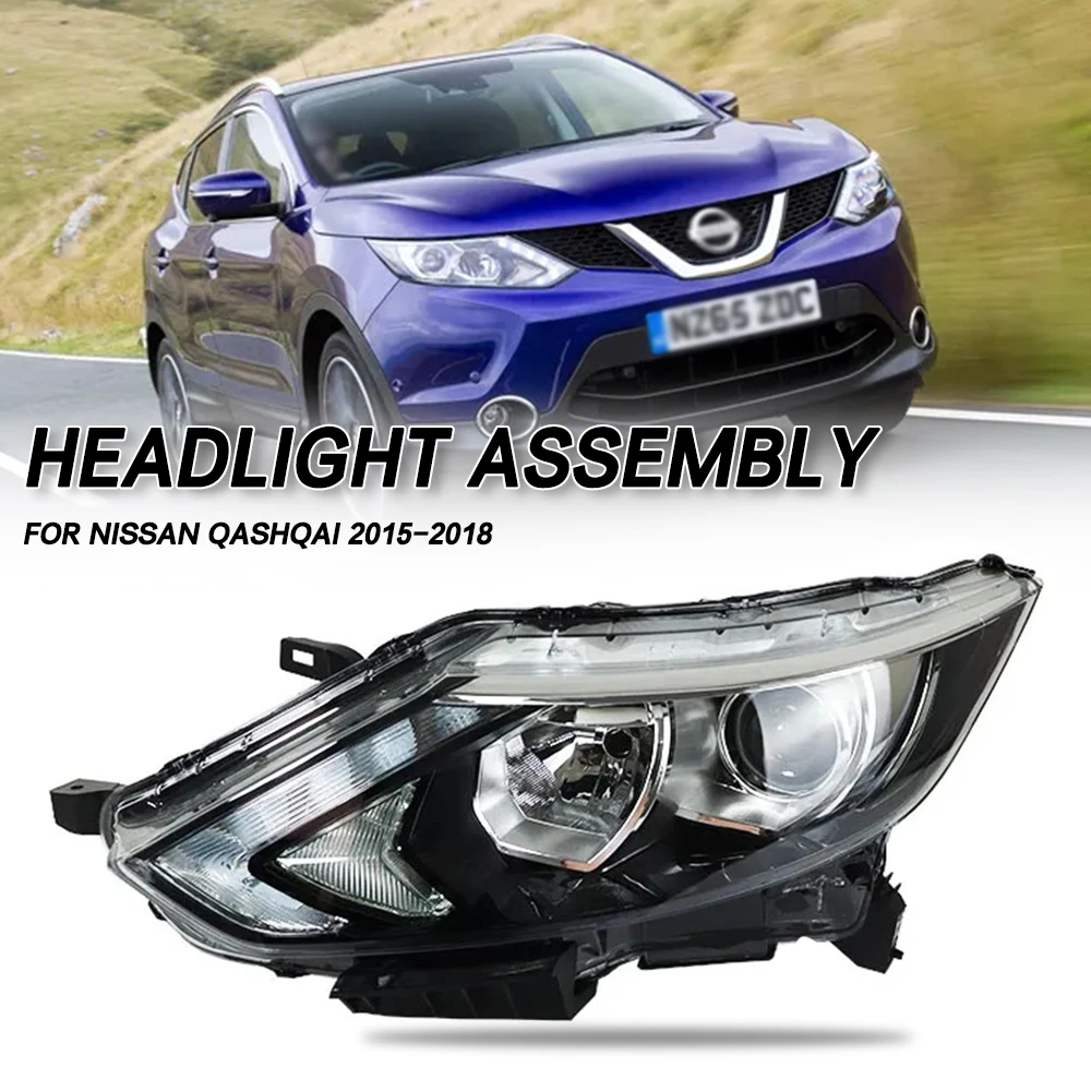 

For Nissan Qashqai 2016 2017 2018 Front Bumper Head Light Headlamp Driving Headlight Turn Signal Light