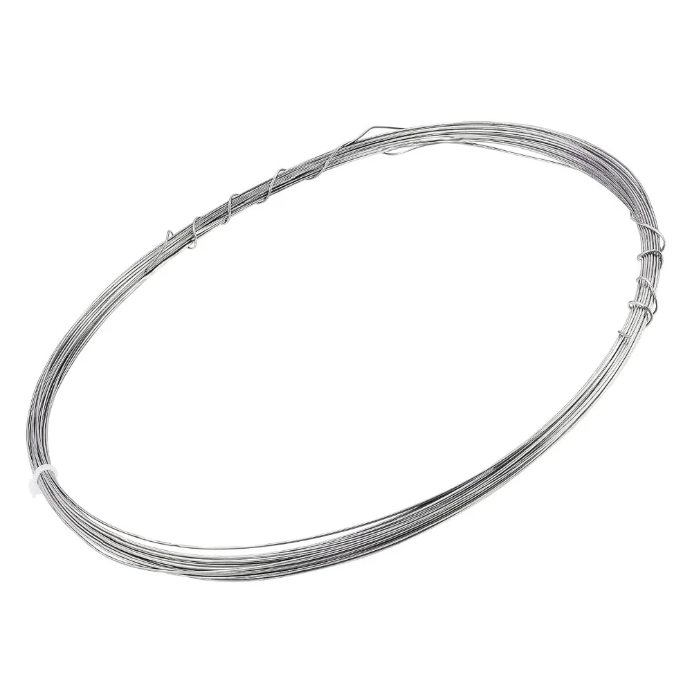 18 Gauge Titanium Steel Wire, 65.5 Feet Round Welding Wire Craft Jewelry Wire for Jewelry Headwear Making, Electroplating,