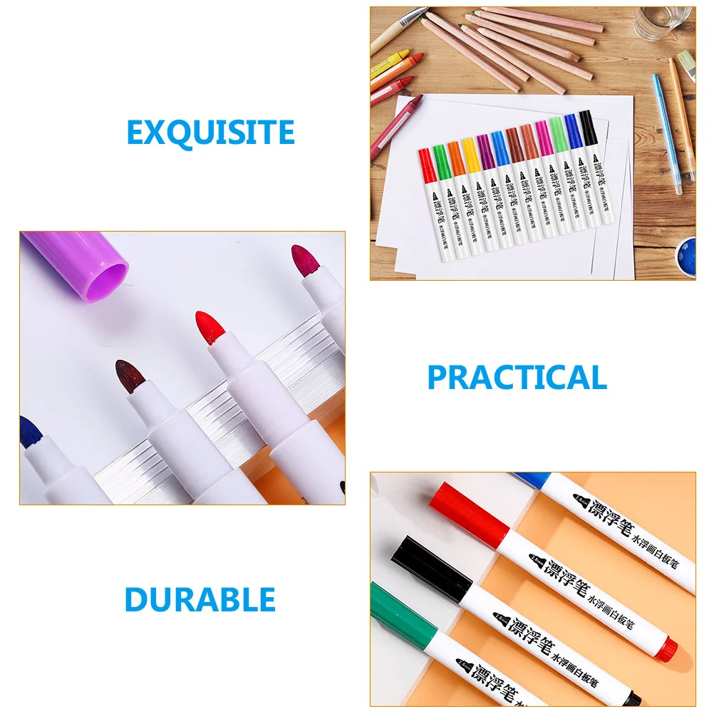 

Water Floating Pen Paint Whiteboard Markers Watercolor Pens for Kids Brush Colorful Plastic Children Teacher