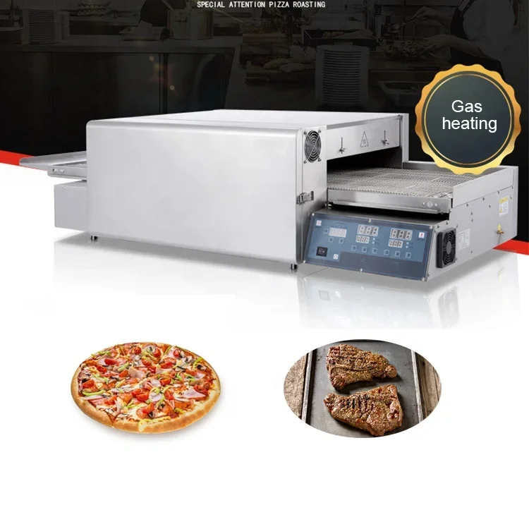 Bakery 14 20 32 inch Baking Pizza  Equipment  Burner Electric Chain Conveyor Belt Conveyor Pizza