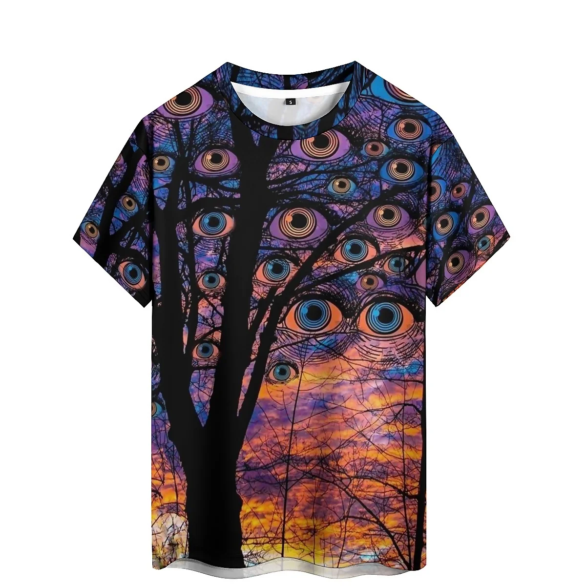 2027 New Color Visual Men's 3D Printed Short-Sleeve T-Shirt - 3D Full-Body Print, Smooth Fabric Top