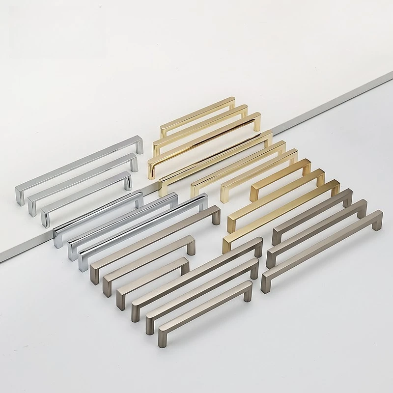 Modern Wardrobe Handle Nickel Drawer Shoe Cabinet Door Handle Cabinet Aluminum Alloy Pull Kitchen Furniture Hardware Accessories
