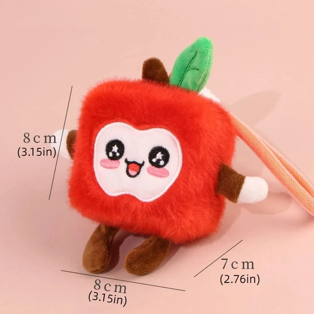 Fruit Fruit Plush Keychain Carrot Strawberry Pineapple Keychain Lightweight Key Chain Mangosteen Pendant Backpack Pendant