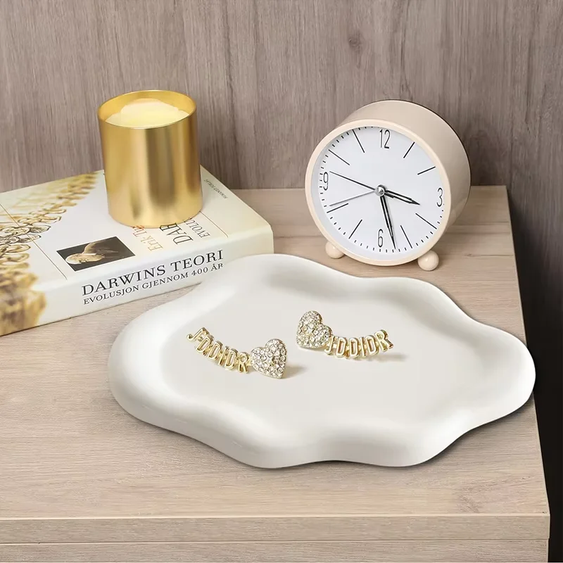 2 PCS Cloud Jewelry Dish Set, Elegant Ring & Trinket Tray, Women's Bedside Organizer, Minimalist Gift for Her