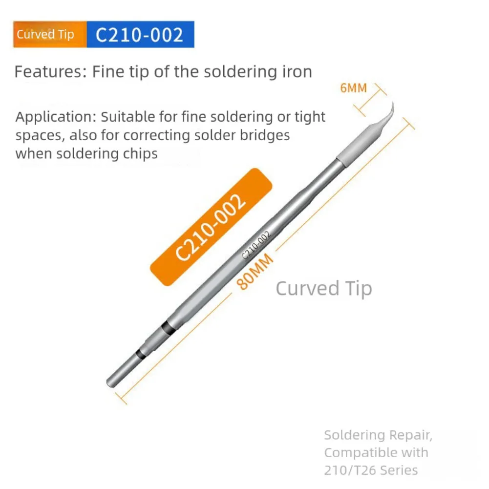 Multi Layer Electroplating Tips Plasma Welder T210 Soldering Station Stainless Steel Material Widely Used Soldering Tip