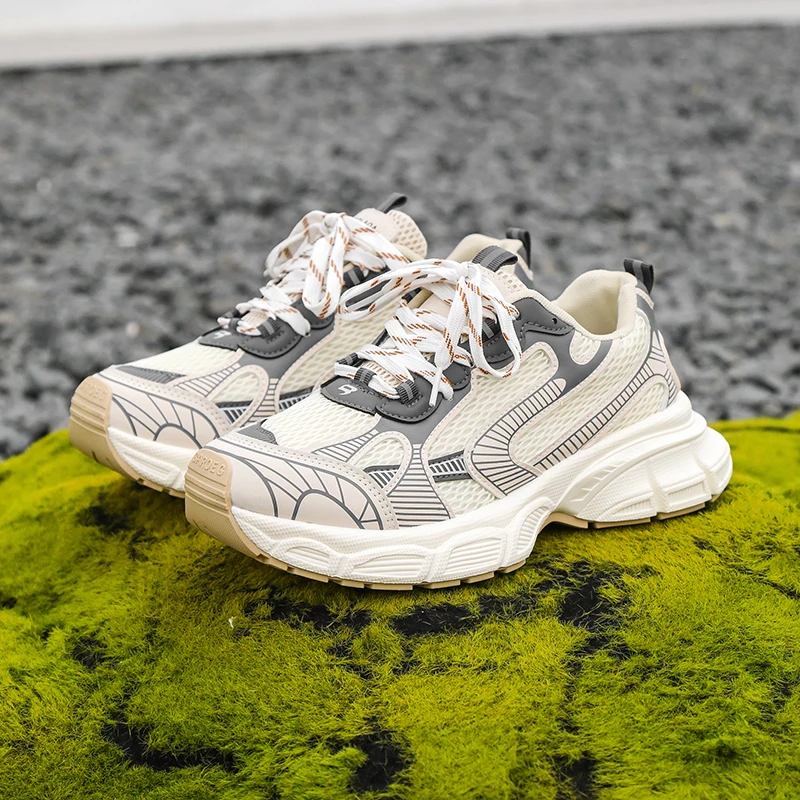 Male Fashion Leisure Sports Sneakers Smooth Shape Wear Resistant Sole Comfort Breathable Shoes For Travel Walking And Office