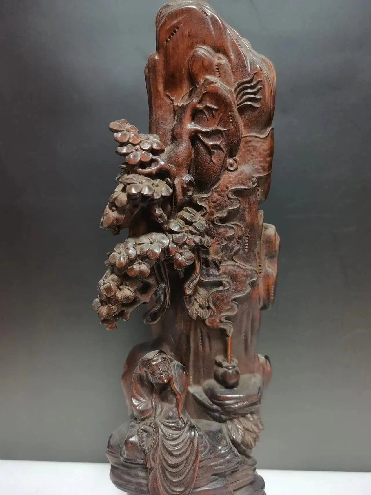 Rare  old sandalwood hermit in the mountains statue,Free shipping