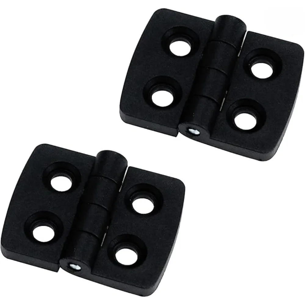 المفصلي البلاستيكي القوي المعدات الصناعية خزانة كهربائية الباب تحمل مفصلات بلاستيكية صغيرة ثابتة 30X39 مللي متر أسود 10 قطعة #6