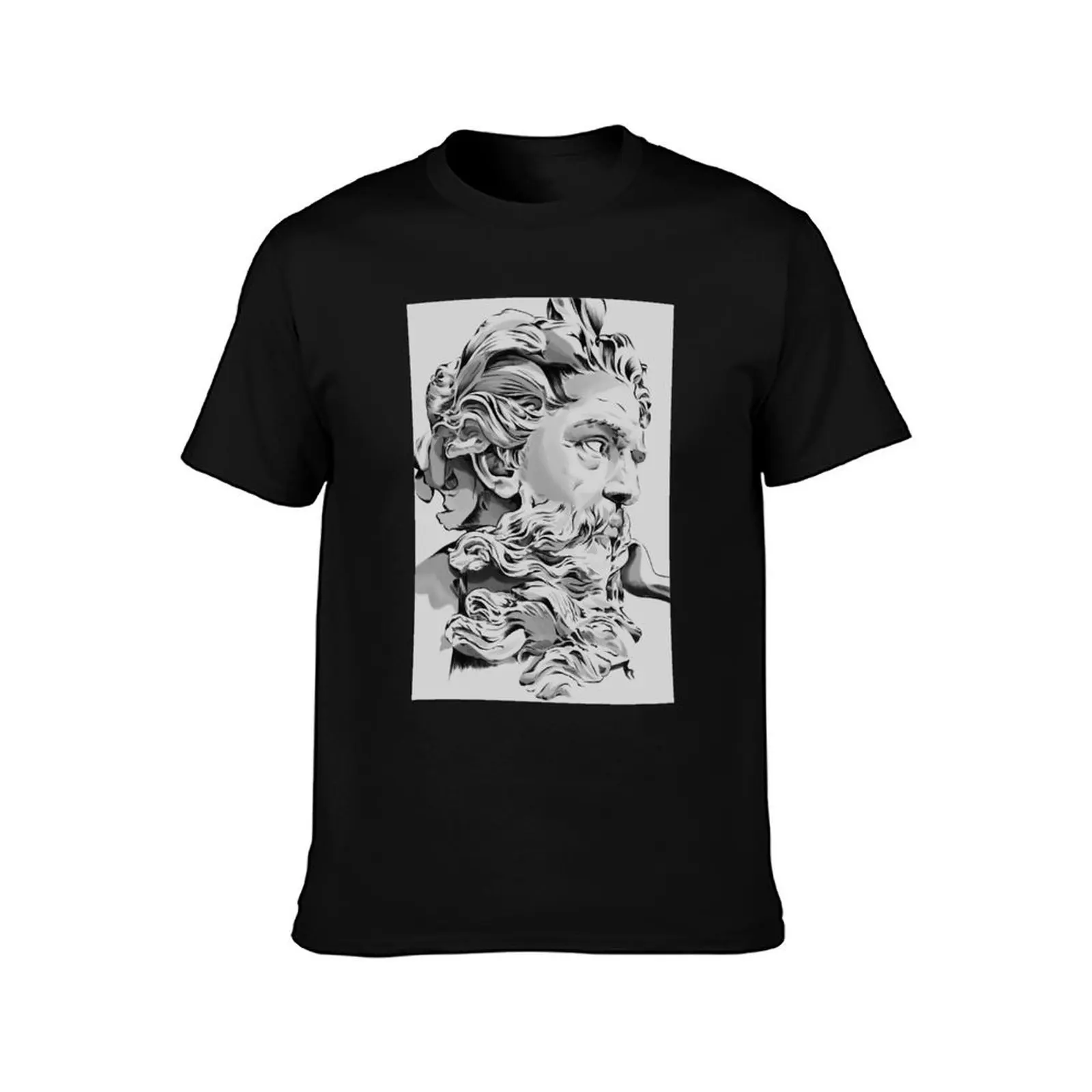 Head of Neptune T-Shirt Summer Print Short Sleeve Tee T-Shirt