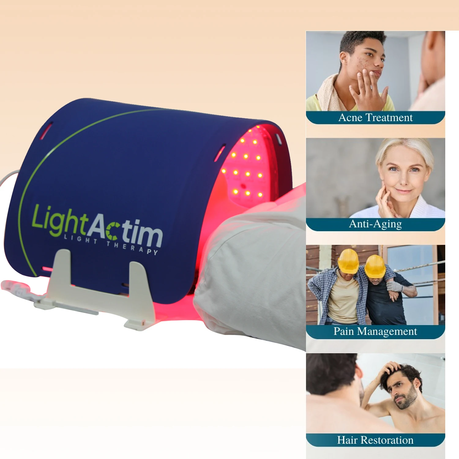 LIGHT THERAPY Led Photodynamic Therapy Led Light Therapy 7 Colors Celluma Foldable LED Facial Mask Photon Red Light