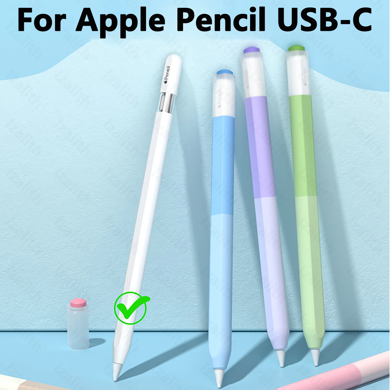 

Stylus Cover For Apple Pencil 3 2 1 Gen USB-C Gradient Color Non-slip Anti-fall Protective Case For Apple Pencil Pro Sleeve