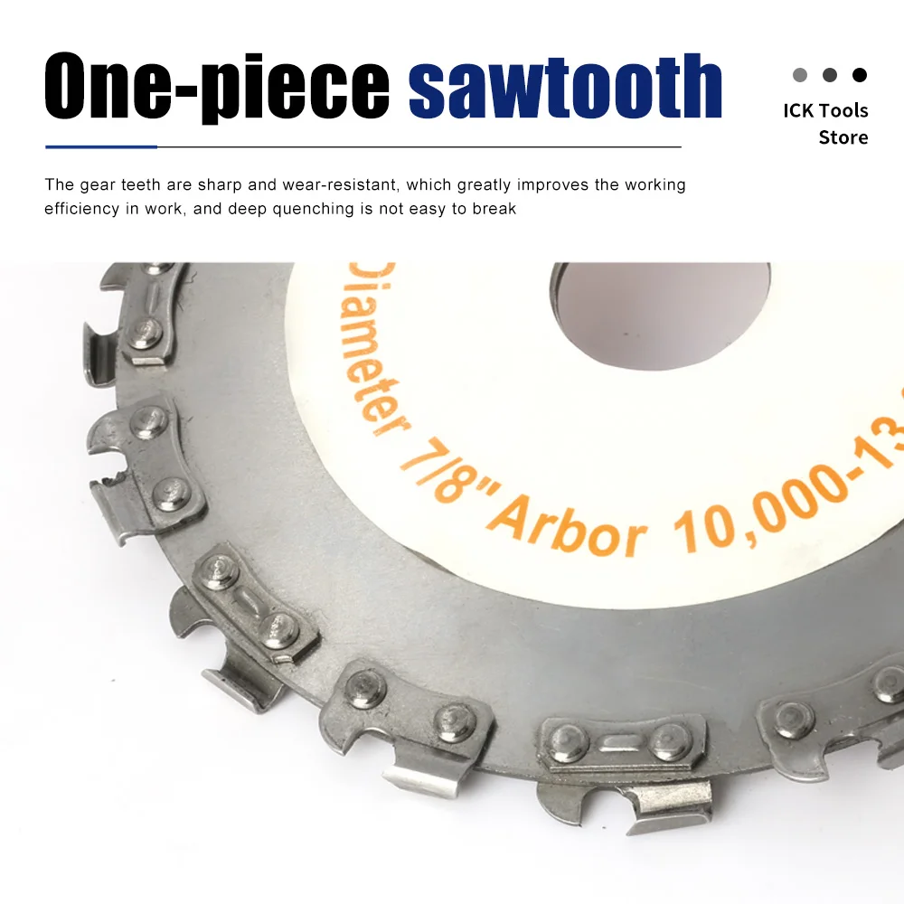 Wood Carving Disc Woodworking Chain Grinder Chain Saws Disc Chain Plate Tool for 125MM 100MM Angle Grinding Chain Disc 5 Inch