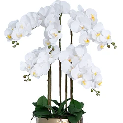 Phalaenopsis Artificial Flowers Long Branch Bouquet for Home Decor Wedding Decoration Fake Flowers DIY Wreath Bonsai Accessories