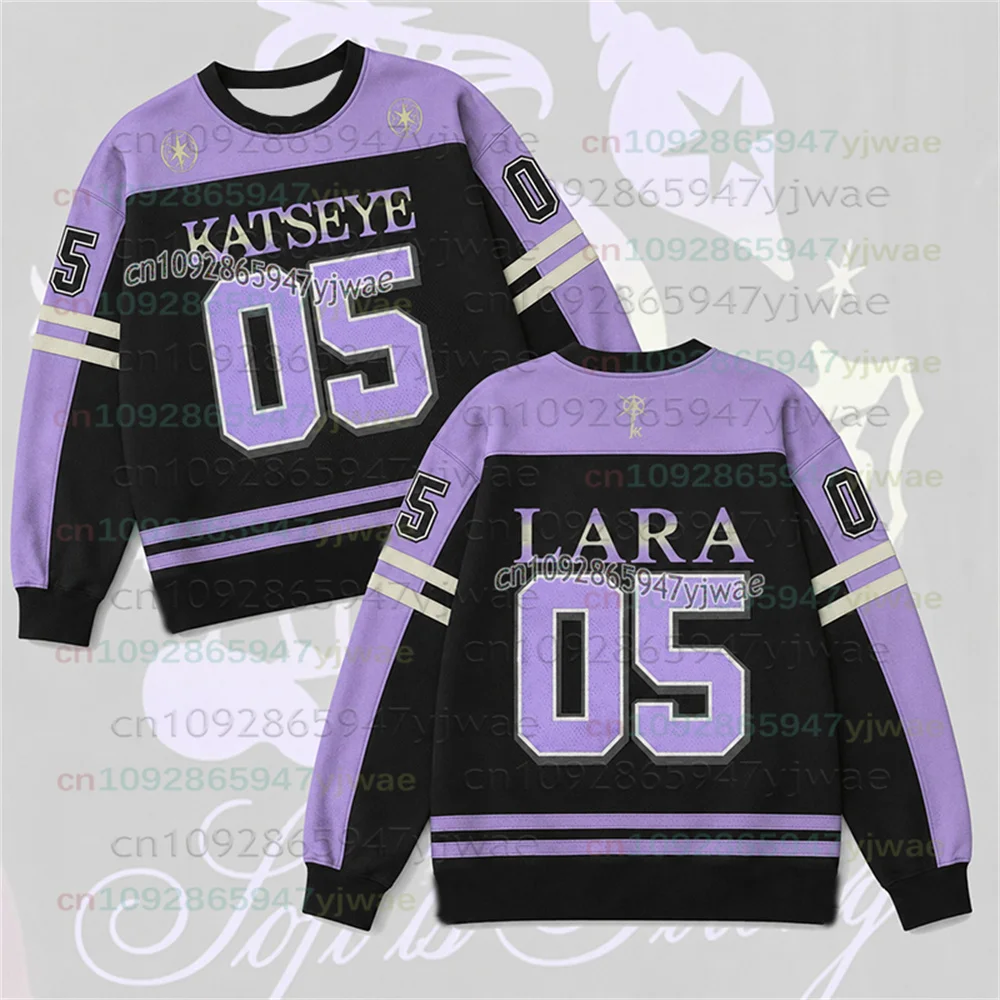 KATSEYE Concert Unisex Jersey Loose And Fashionable Streetwear EYEKONS Fans Tee Members Fall Men's Women's Long Sleeved T-Shirts