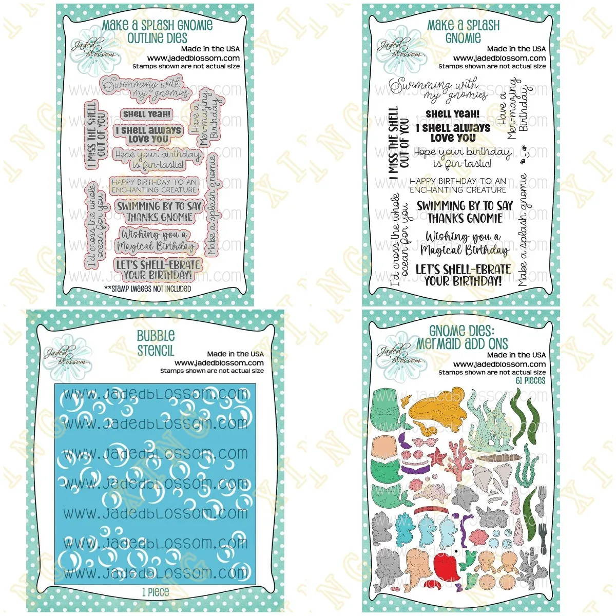 Newest Mermaid Add Ons Make a Splash Gnomie Metal Cutting Die Stamps Stencils Scrapbook Embossed Paper Card Album Craft Template