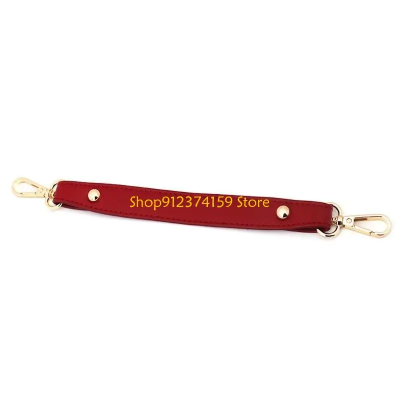 

G5AE Purse Strap Replacement Smooth PU Leather 10.62 Inch Short for Handbag Clutch Bag 0.51 Inch Wide Black/White/Red