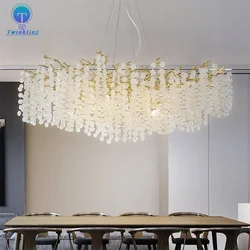 Lustres de cristal moderno sorte ouro dinheiro árvore pingente lâmpada para sala jantar quarto, sala estar decoração casa