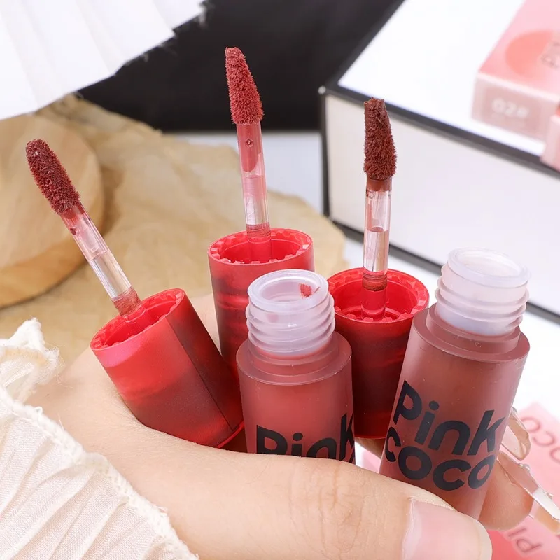 Hydraterende Nude Lipgloss Waterdichte Aanhoudende Bruine Rode Lip Modder Non-Stick Cup Matte Fluwelen Lip Tint Pigment Lip Make-Up Cosmetisch