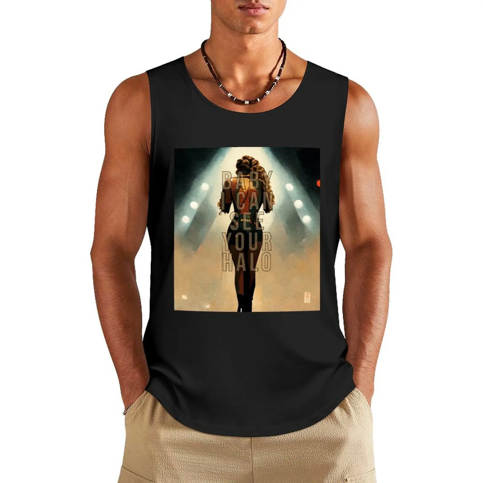 

Halo Tank Top sleeveless Japanese t-shirt Vest for boy gym clothes man fitness