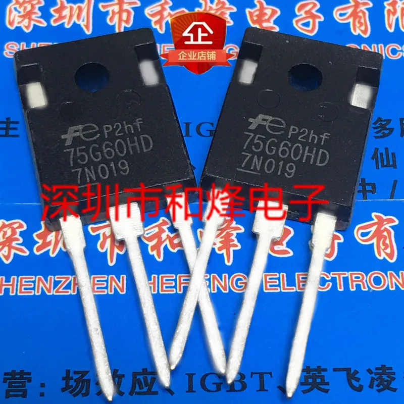 Free shipping  75G60HD FGW75N60HD  TO-247 600V 75A     10PCS