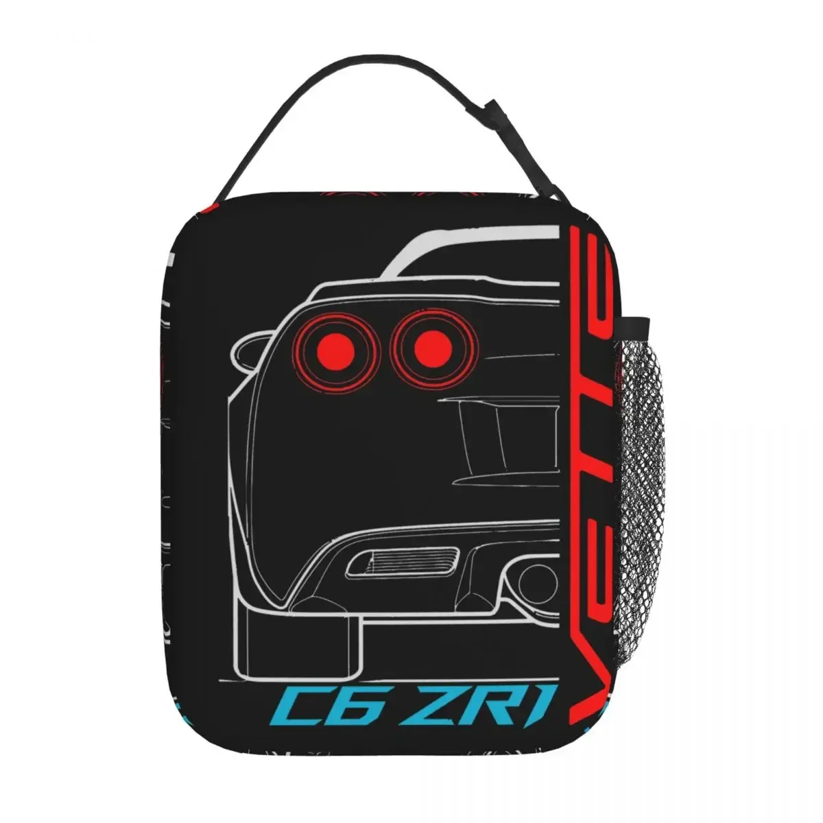 Corvette C6 ZR1 Sportscar Thermal Insulated Lunch Bag Travel Portable Lunch Container Cooler Thermal Lunch Box