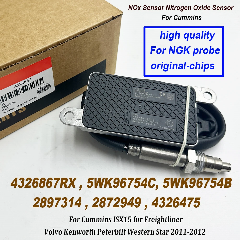 

4326867 5WK96754C Датчик Nox 2897314 2872949 Для Cummins ISX15 для Freightliner Volvo Kenworth Peterbilt Western Star 2011-2012