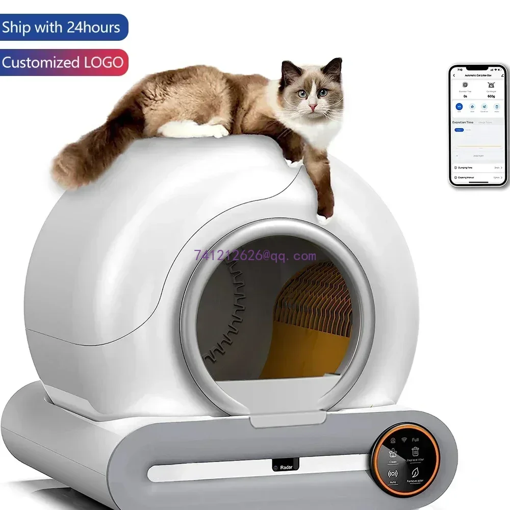 Boxes Cat Sandbox Electronic Pet Toilet Cat Supplies Automatic Cat Litter Box Smart App Control Self Cleaning Litter