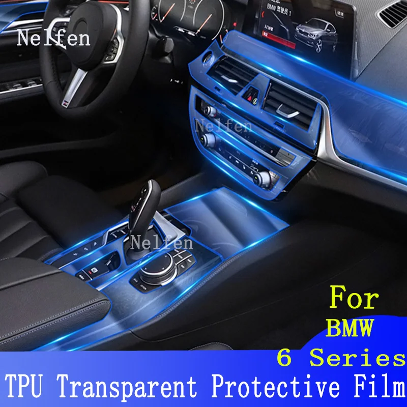 For BMW BMW 6 Series 2017-2022 Gran Turismo Car Interior Center Console Transparent TPU Protective  Anti-scratch Repair Film