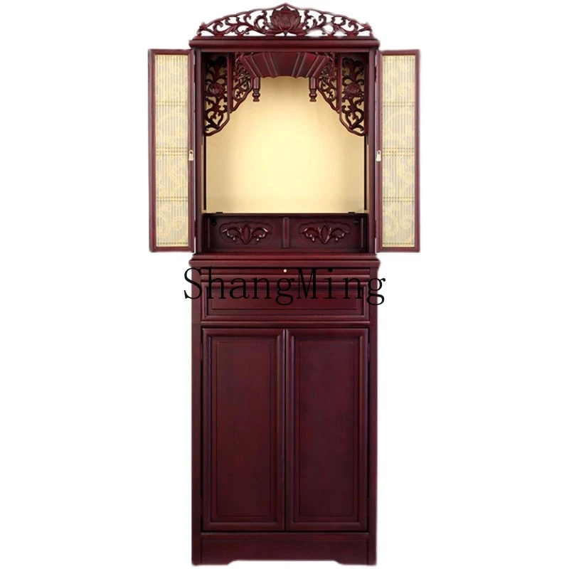 

SM vertical cabinet is dedicated to Guanyin God of Wealth, and the cabinet is a simple one for home use.