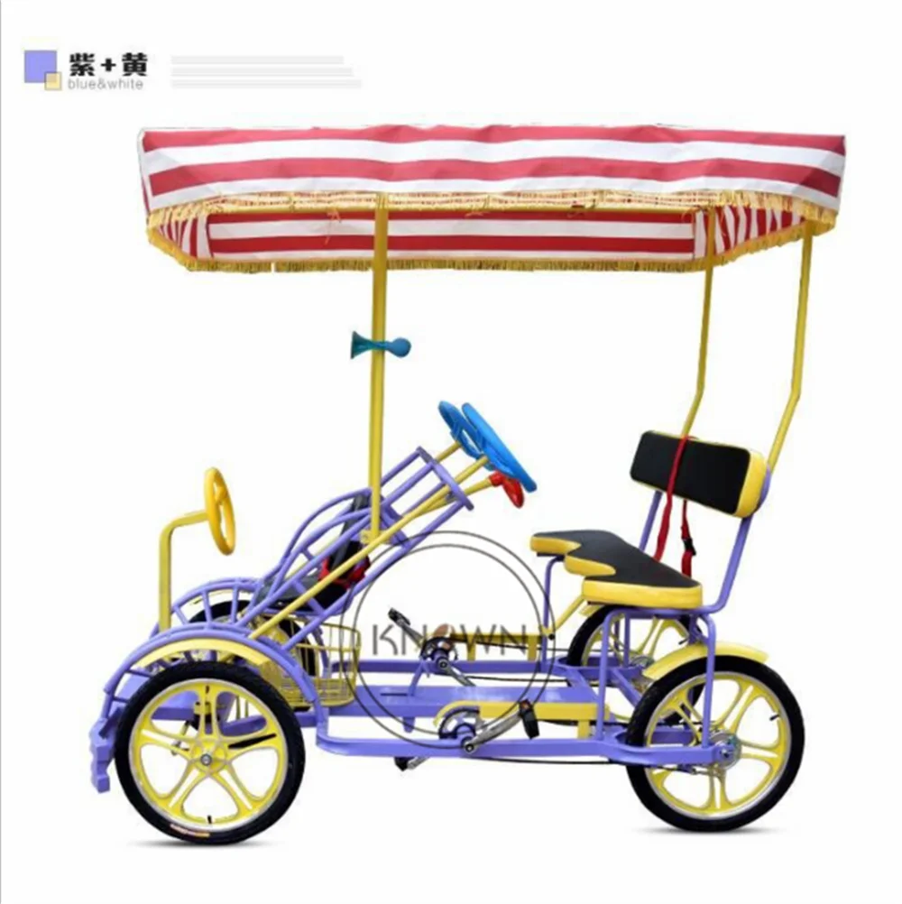 

Sightseeing Pedal Rental Touring Vehicle Leisure And Entertainment Electric Pedal Dual-purpose Street View Vehicle Outing