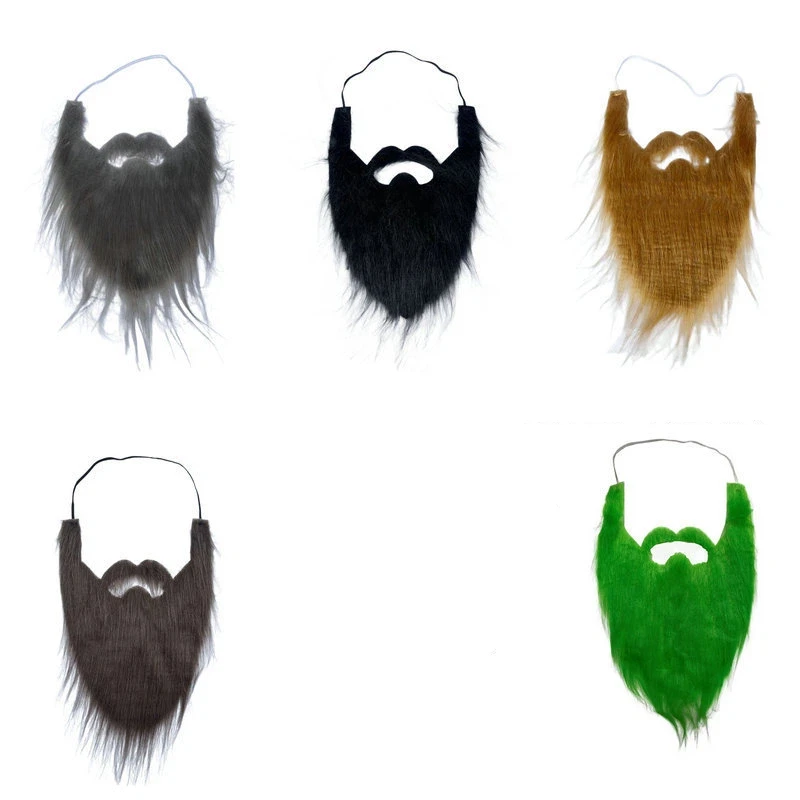 Halloween Christmas St Patrick's Day Funny Facial Fake Beard Costume Accessory for Party Parade Festival Celebration Dress Up