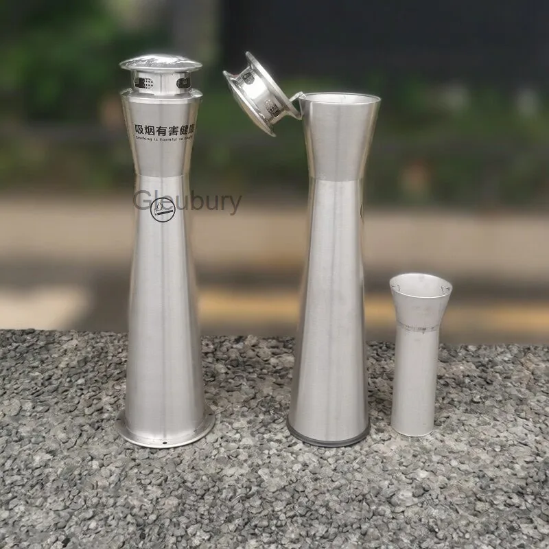 304 stainless steel ashtray, outdoor street-style floor-standing ashtray, public smoking area ashtray for shopping malls