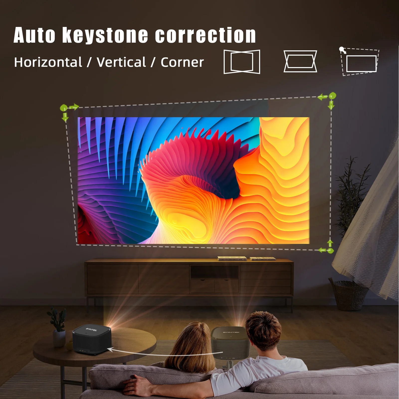 BYINTEK X30 Smart Home Theater Projector Full HD 1080P LED 4K Compatible Video Projector for Home Entertainment