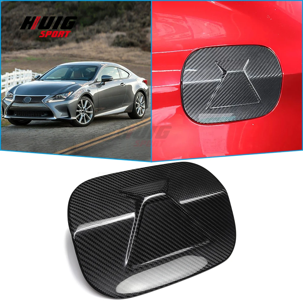 For Lexus RC200t RC250 RC300 RC350 RC F Sport 2015 2016 2017 2018-2019 Real Carbon Fiber Fuel Tank Cap Cover Exterior Trim