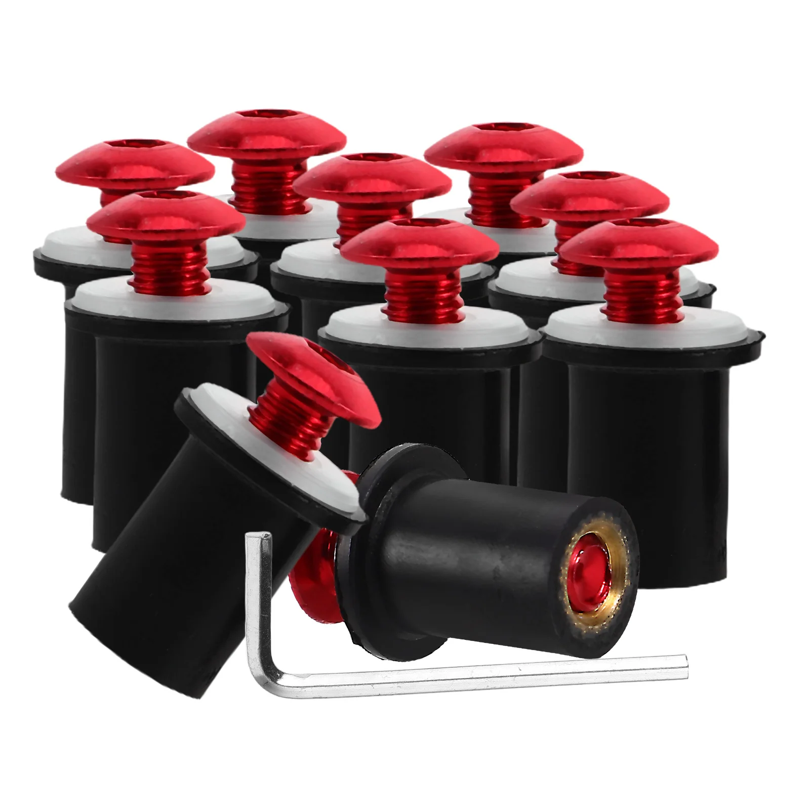 

10Pcs Motorcycle Windscreen Screws Universal Mounting Bolts Fasteners Decorative Nuts Windproof Fairing Accessories Replacement