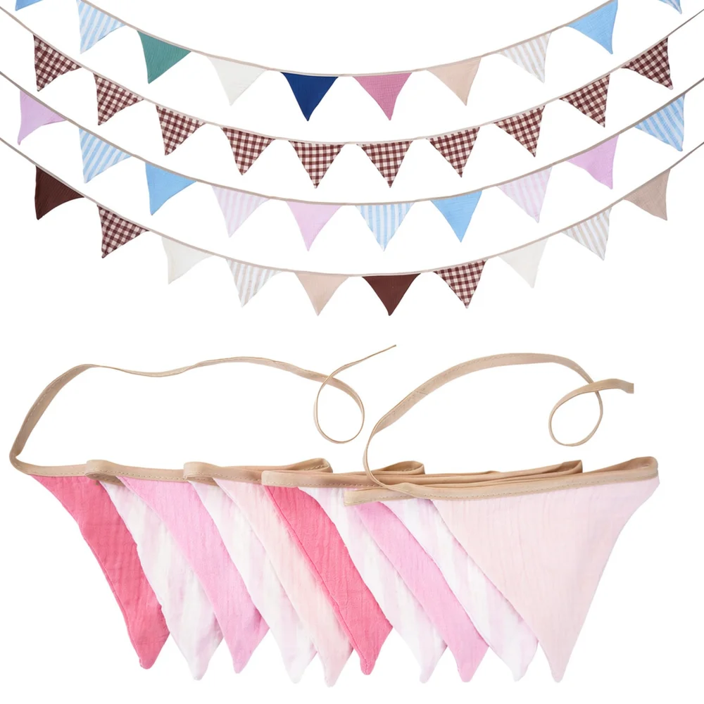 Baby Nursery Bunting - Double Layer Cotton Bunting For For