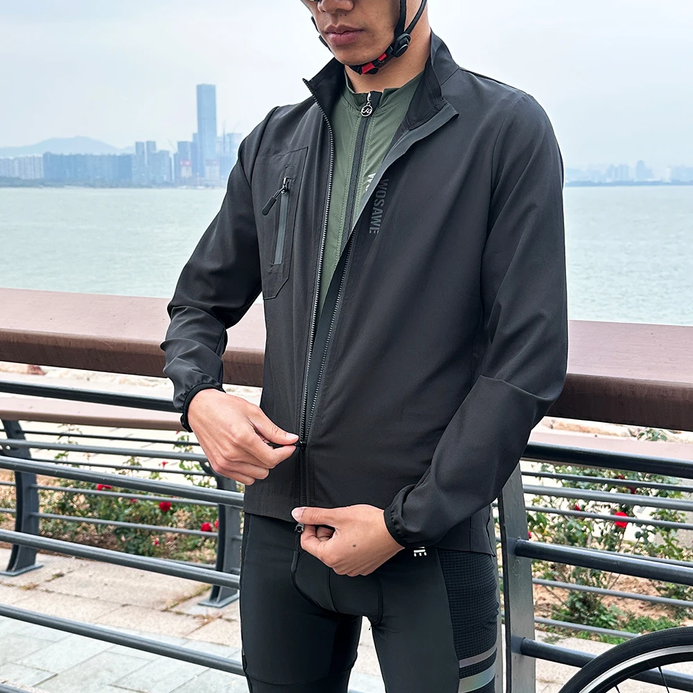 WOSAWE Outdoor Cycling Jackets Breathable Quick Dry Sunscreen Sports Jacket Bike Riding Clothes Fashion Men\'s Windbreaker