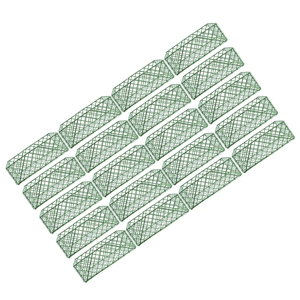 

20pcs Floral Arrangement Holder Flower Mud Frame Cage Fixation Net Wedding Decor Supplies Soil Basket for Fresh Flowers