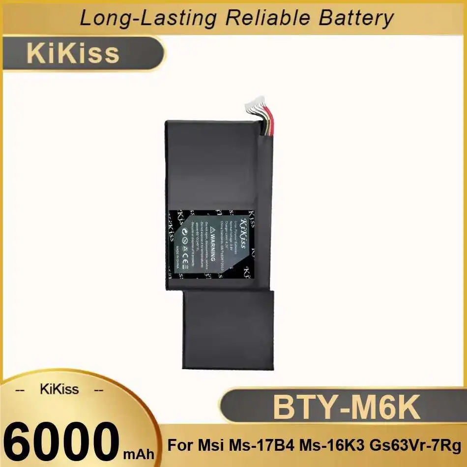 

Laptop Battery Bty-M6K 6000Mah For Msi MS-17B4 MS-16K3 GS63VR-7RG GF63 Thin 8RD 8RD-031TH 8RC GF75 3RD 9SC