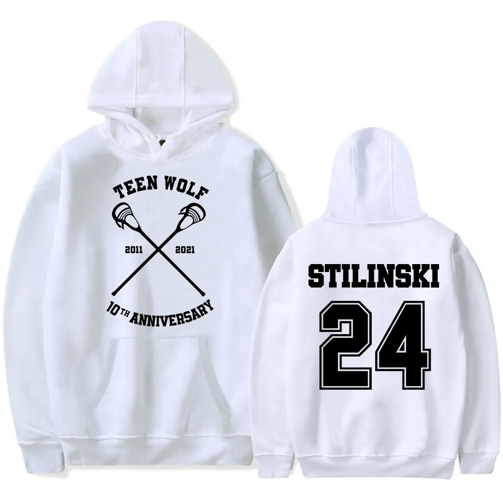 Stilinski 24 Merch Teen Wolf Vintage 90s Hoodie Unisex Harajuku Hip-hop Streetwear Sweatshirt Spring and Autumn Fashion Outwear 