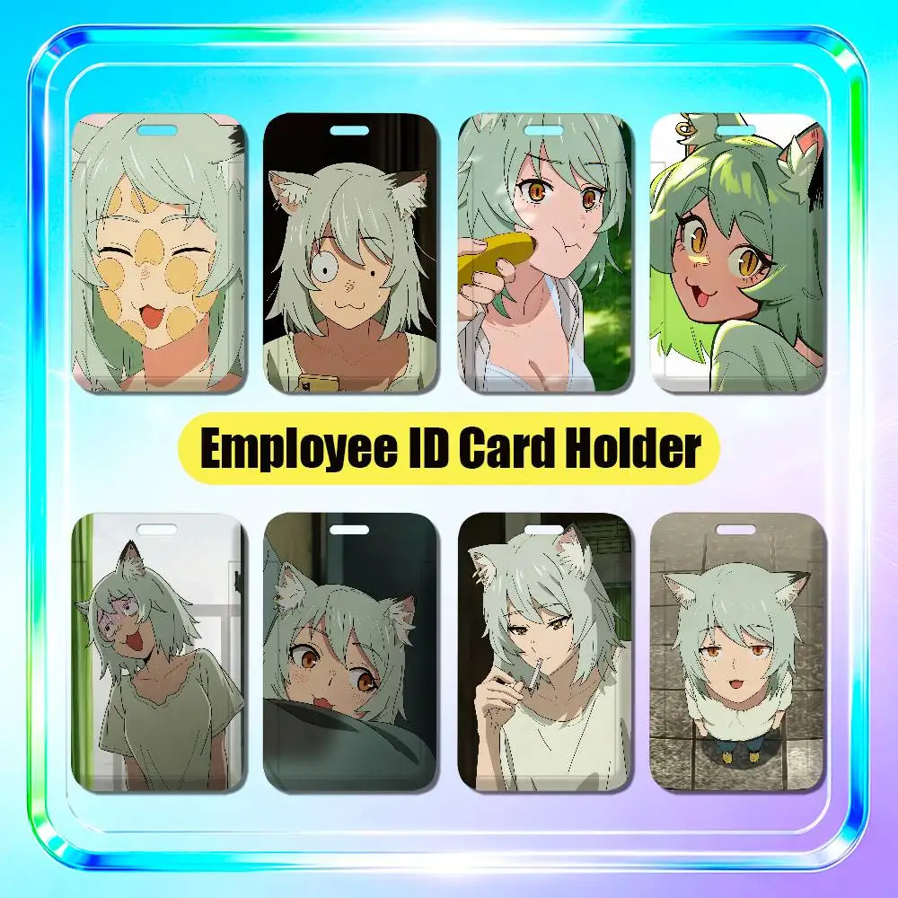 For Chainsmoker Cat Yaniko Sato Employee ID Card Holder Badge Office Student Bank Work Credit Decoration Case
