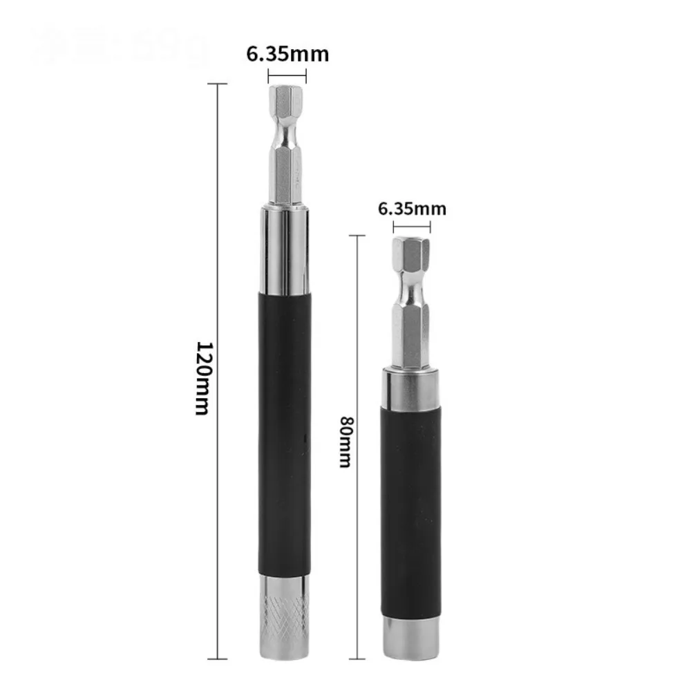 2pcs 1/4 Inch Hex Screw Bit Holder Anti-Tilt Quick-Change Drill Bit Extension Telescopic Screw Guide Power Drill Accessory