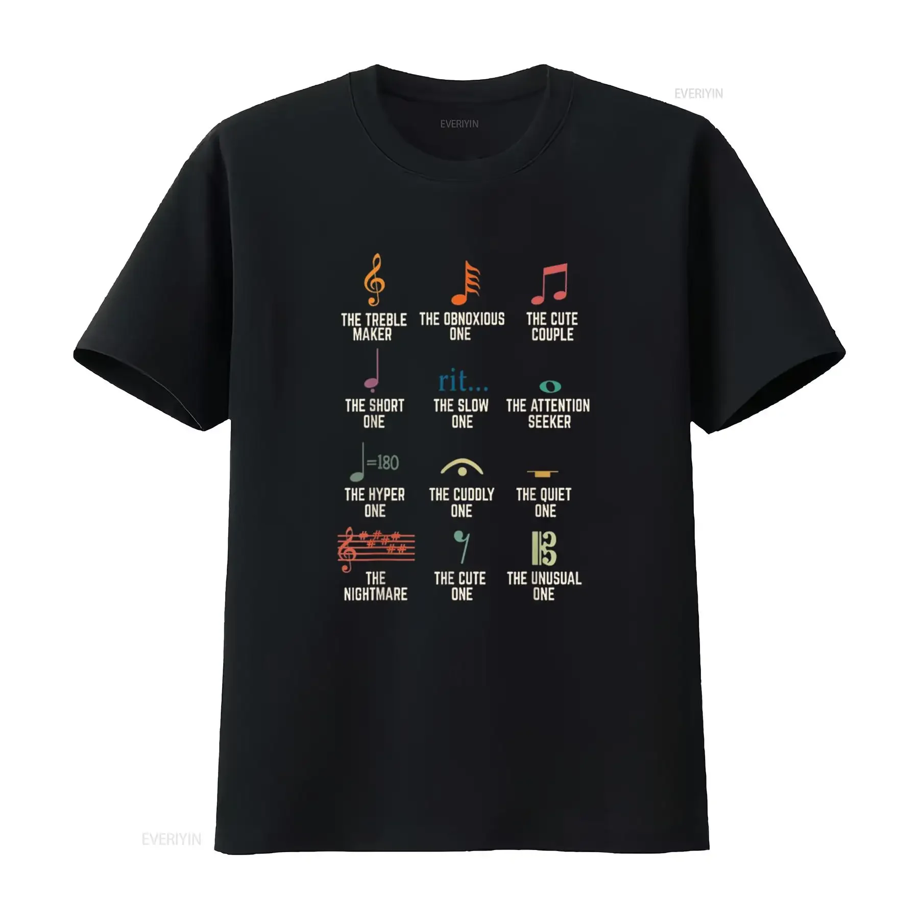 

Musical Notes Symbol Definition Humor Musician T Shirt Black Large vintage Washed Versatile Stylish Soft homme Casual fashion