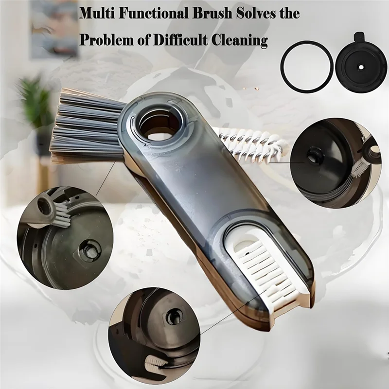 A05G-غطاء بديل لصانع الآيس كريم نينجا وعاء خارجي NC299AMZ NC300 NC301 CN305A سلسلة قابلة لإعادة الاستخدام مع فرشاة التنظيف