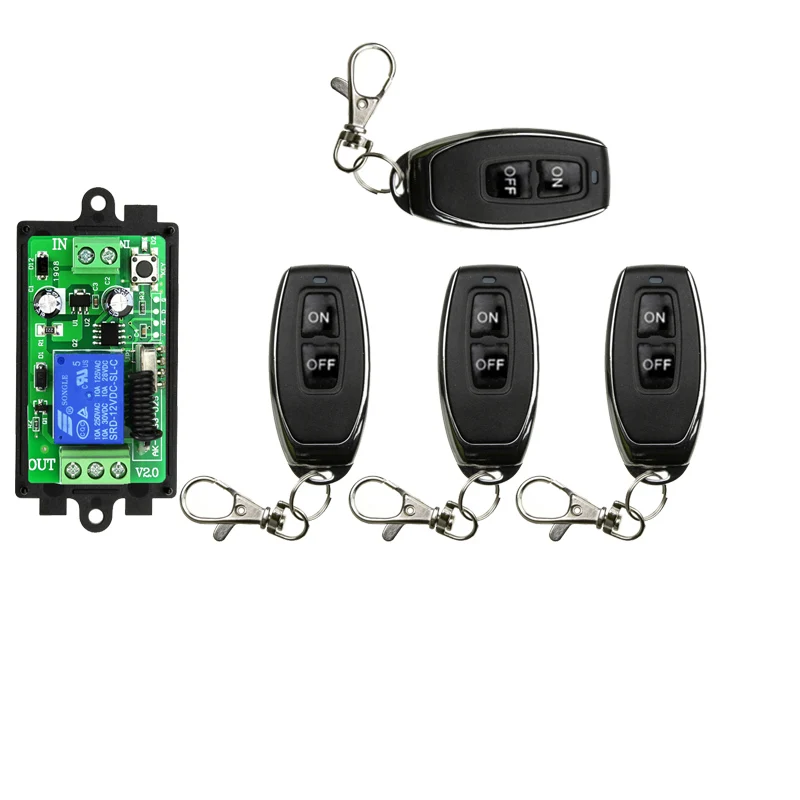 

433 MHz 24V Wireless Remote Control Switch ON/OFF Button 24V Remote Control Rf Receiver Transmitter For Led Lights Bulb DIY
