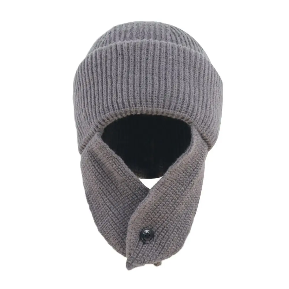 Cappello invernale caldo alla moda Berretto con paraorecchie antivento lavorato a maglia Berretto di protezione per le orecchie spesso casual da donna