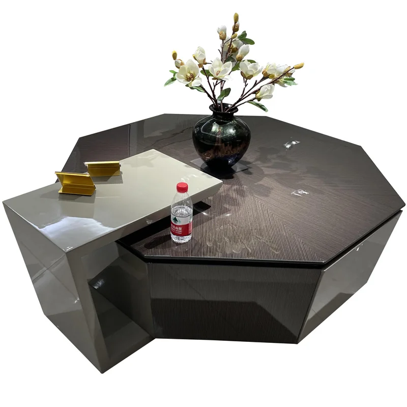 

Italian light luxury coffee table simple postmodern furniture villa luxury large apartment coffee table